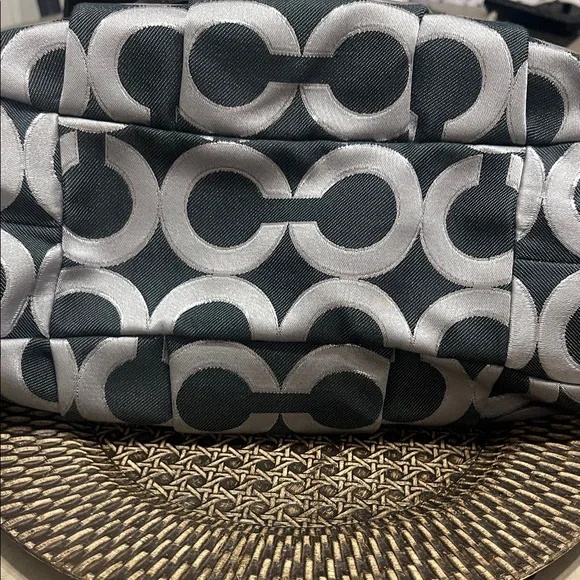 Coach Black Silver and Gray Circle Pattern Shoulder Bag - Picture 16 of 16